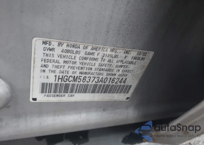1HGCM56373A016244: 43013493