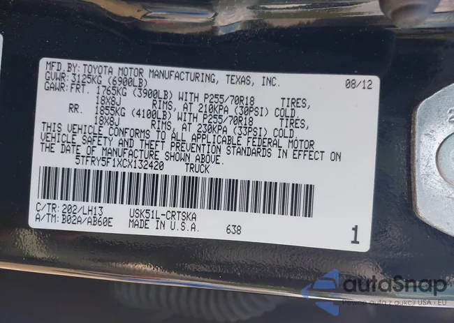 5TFRY5F1XCX132420: 43013564