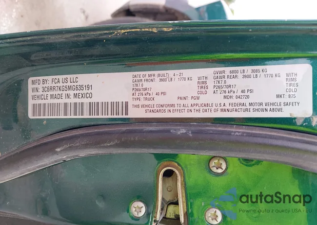 3C6RR7KG5MG635191: 43012899