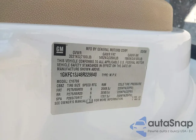 1GKFC13J48R229840: 43013021