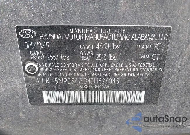 5NPE34AB4JH626045: 43013230