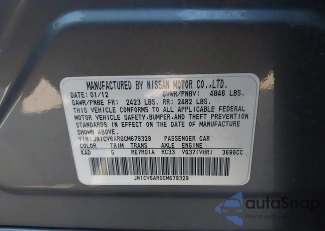 JN1CV6AR0CM679329: 43014271