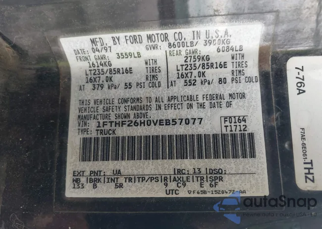 1FTHF26H0VEB57077: 43014299