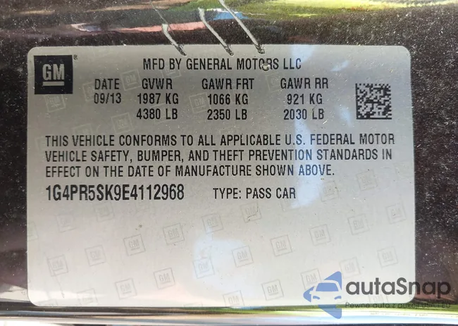 1G4PR5SK9E4112968: 43014328