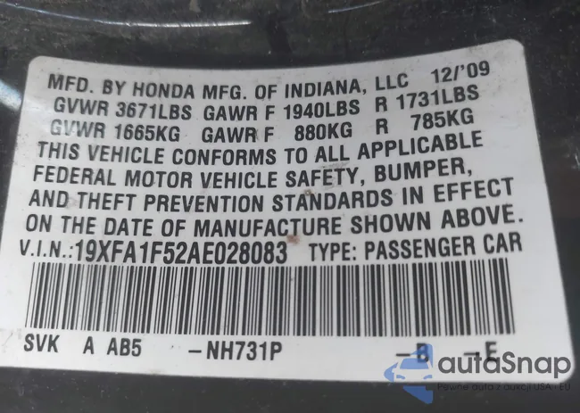 19XFA1F52AE028083: 43014349