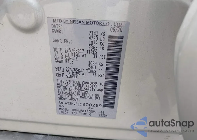 5N1AT2MV5LC800269: 43014400