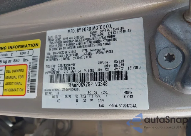 3FA6P0K92GR193348: 43014734