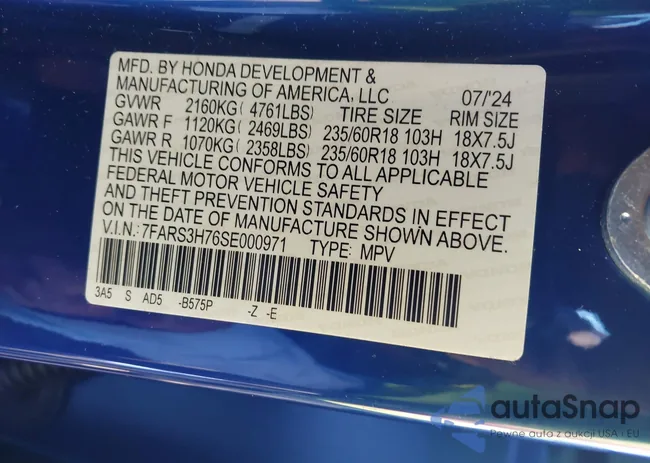 7FARS3H76SE000971: 43014737