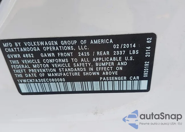 1VWCN7A30EC080080: 43014795