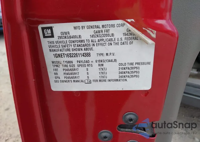 1GNET16S226114388: 43014806