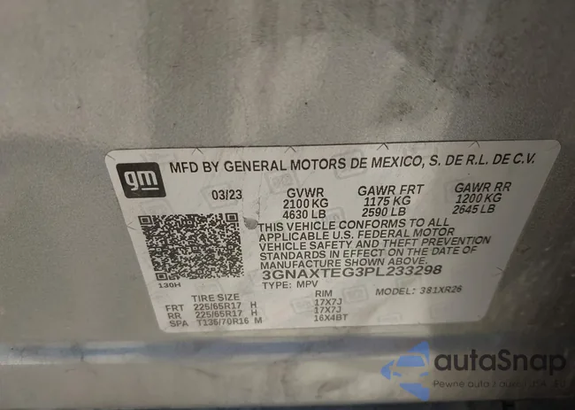 3GNAXTEG3PL233298: 43014860