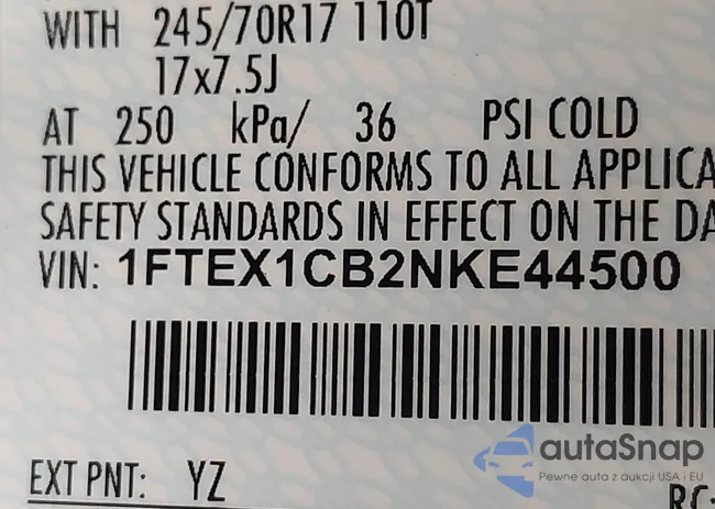 1FTEX1CB2NKE44500: 43013975