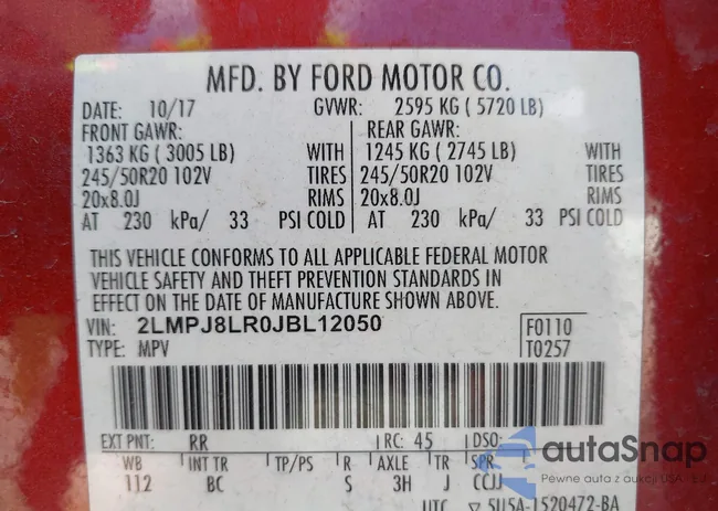 2LMPJ8LR0JBL12050: 43013985