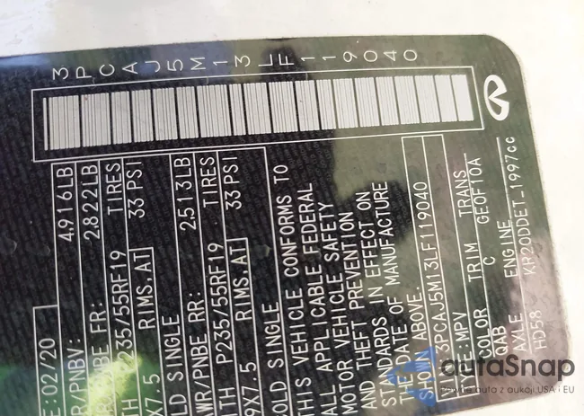 3PCAJ5M13LF119040: 43014002