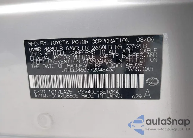 JTHBJ46G772048433: 43014066