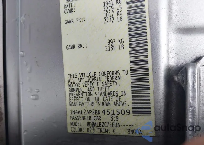 1N4AL2AP2BN451509: 43014080