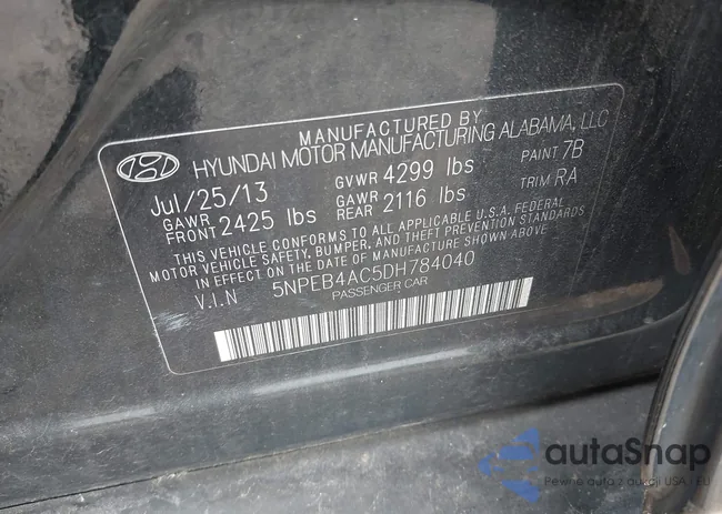 5NPEB4AC5DH784040: 43014082