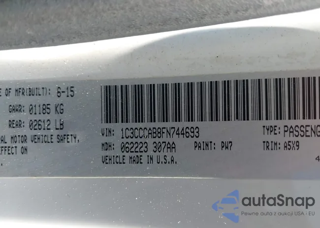 1C3CCCAB8FN744693: 43014105
