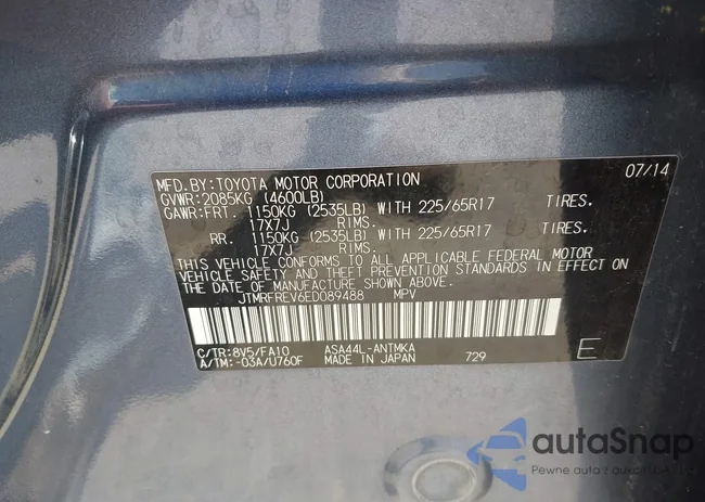 JTMRFREV6ED089488: 43014192