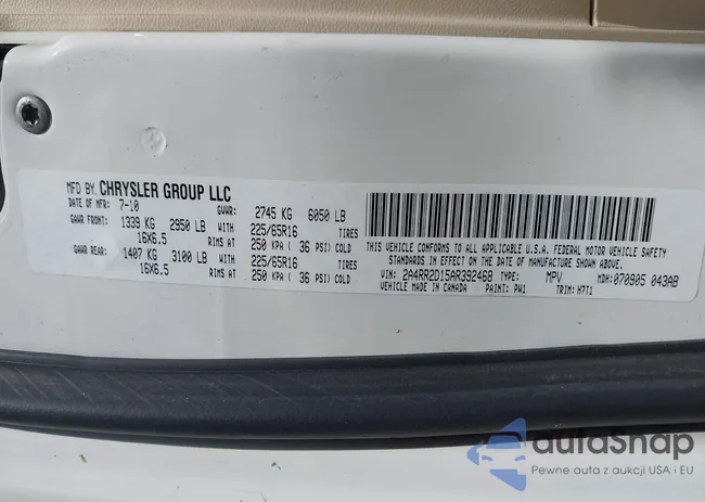 2A4RR2D15AR392468: 43015328