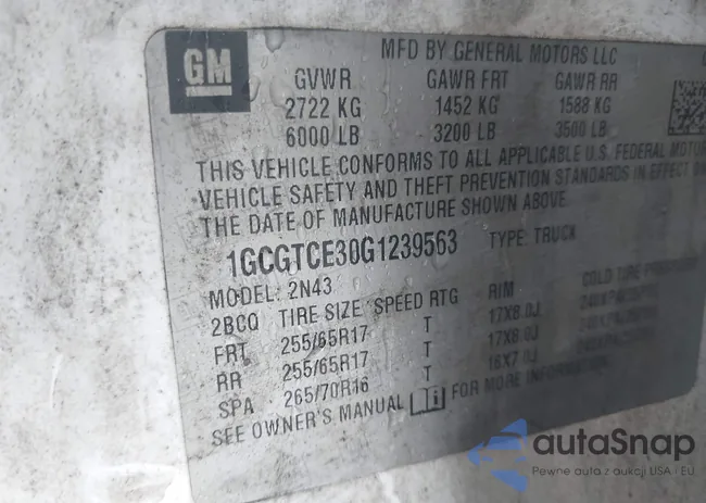 1GCGTCE30G1239563: 43015347