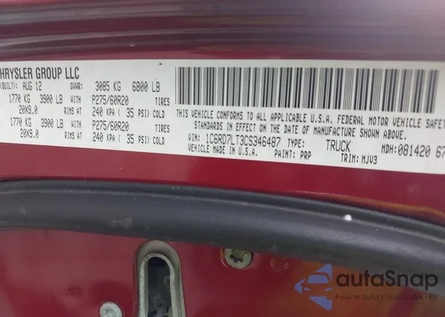 1C6RD7LT3CS346487: 43015478