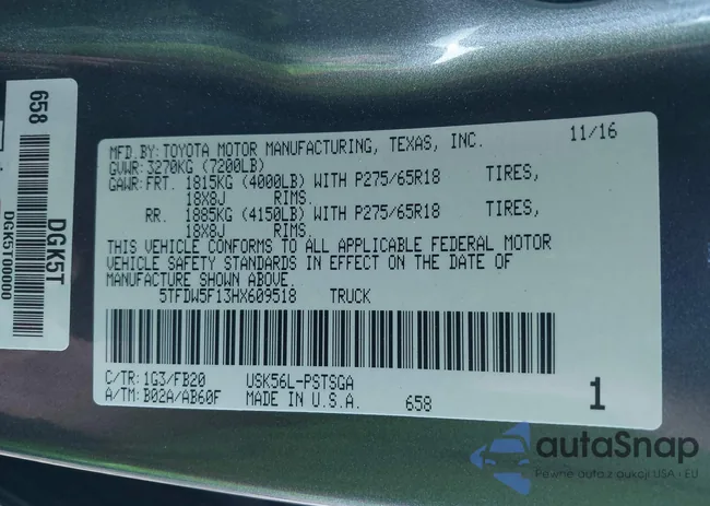 5TFDW5F13HX609518: 43015484