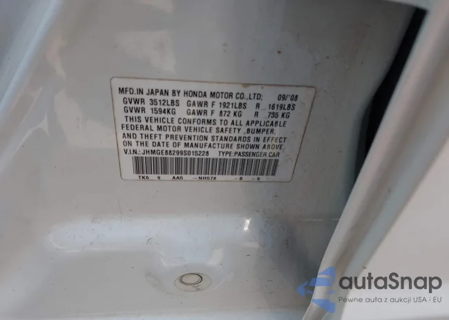 JHMGE88299S015228: 43015548