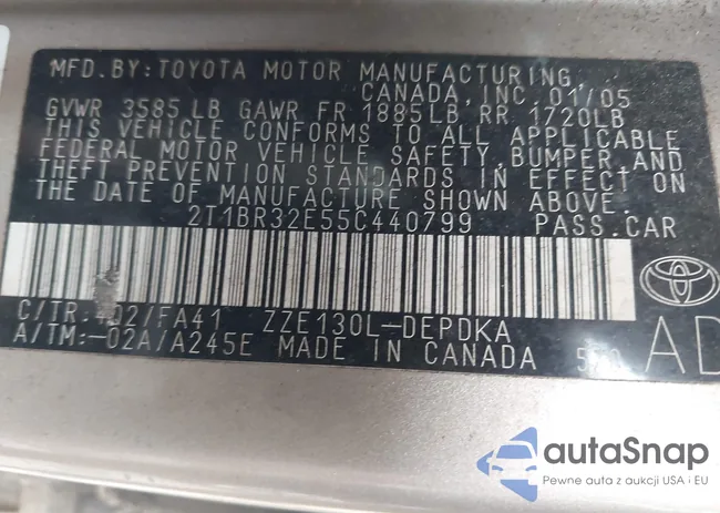 2T1BR32E55C440799: 43015558