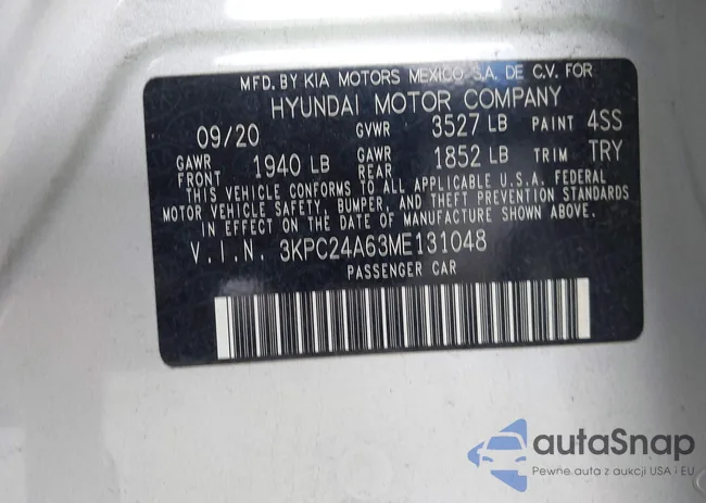 3KPC24A63ME131048: 43015667