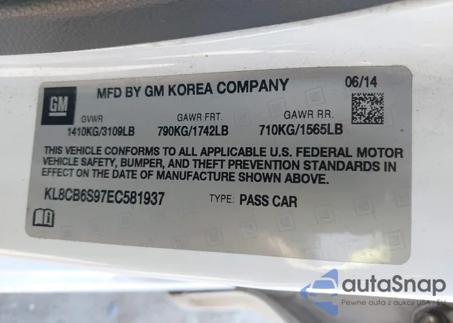 KL8CB6S97EC581937: 43015675