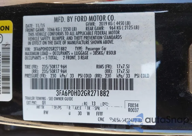 3FA6P0HD2GR271882: 43015838