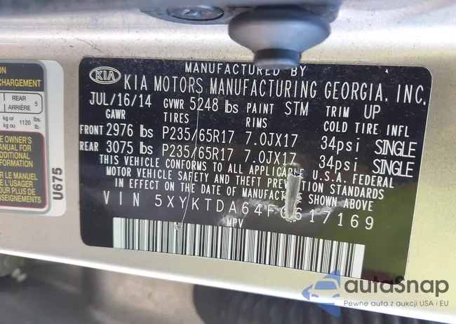 5XYKTDA64FG617169: 43015049