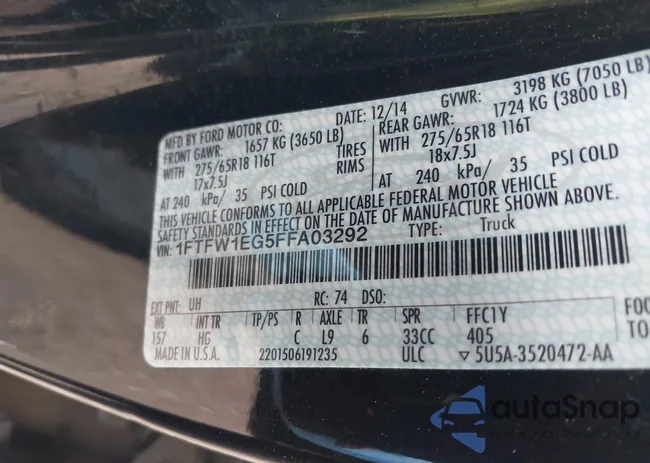 1FTFW1EG5FFA03292: 43015227