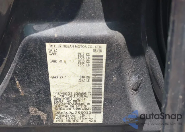 1N4AL3AP2GC256910: 43016476