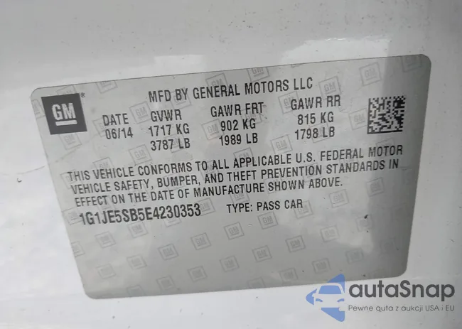 1G1JE5SB5E4230353: 43016563