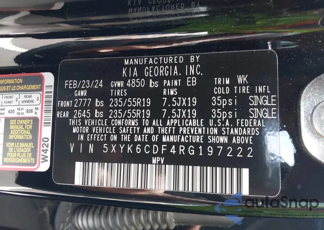 5XYK6CDF4RG197222: 43016623