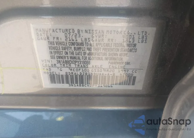 3N1AB8CV2PY319066: 43015911