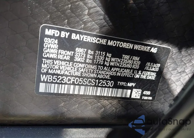 WB523CF05SCS12530: 43015955