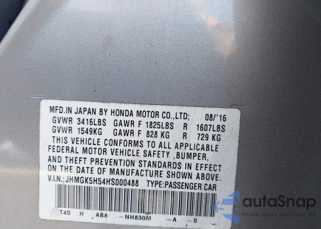 JHMGK5H54HS000488: 43015987