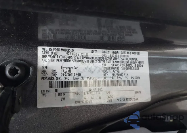 1FADP3K26DL182598: 43016048