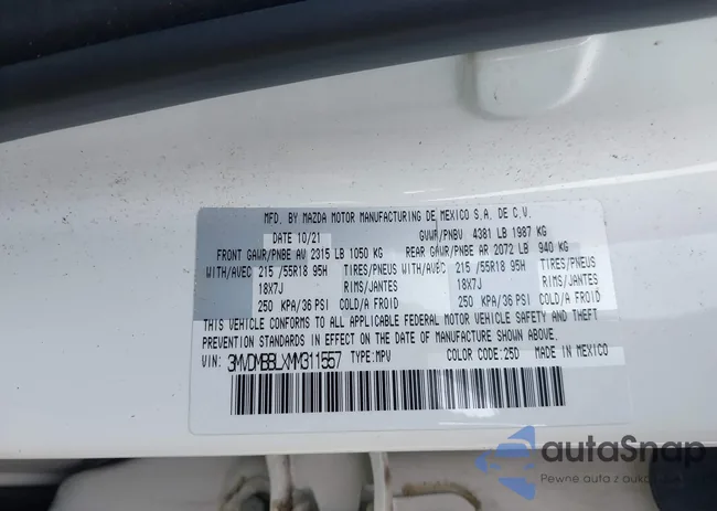 3MVDMBBLXMM311557: 43016063