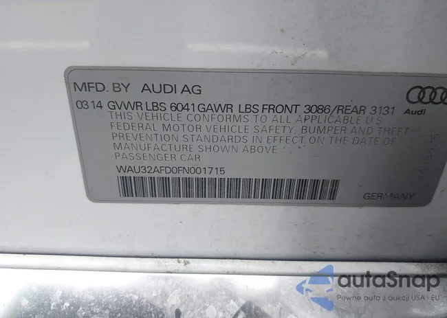 WAU32AFD0FN001715: 43016193