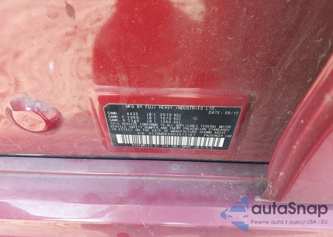 4S3BMBK68D3013187: 43016262