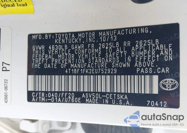 4T1BF1FK2EU752929: 43017294