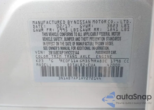 3N1AB7AP1HY272144: 43017430