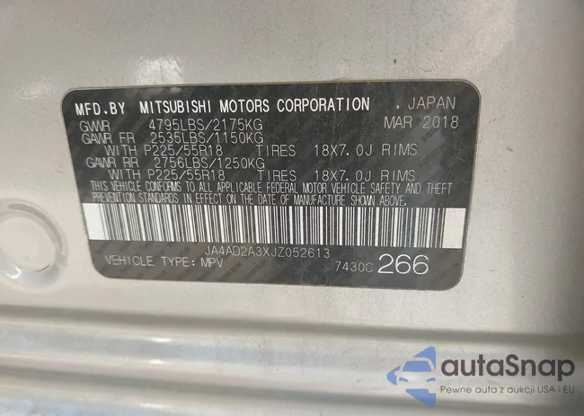 JA4AD2A3XJZ052613: 43017535