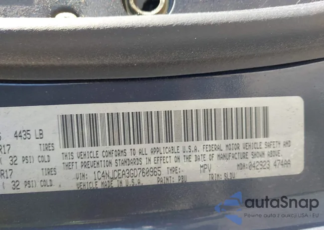 1C4NJCEA3GD760965: 43017736