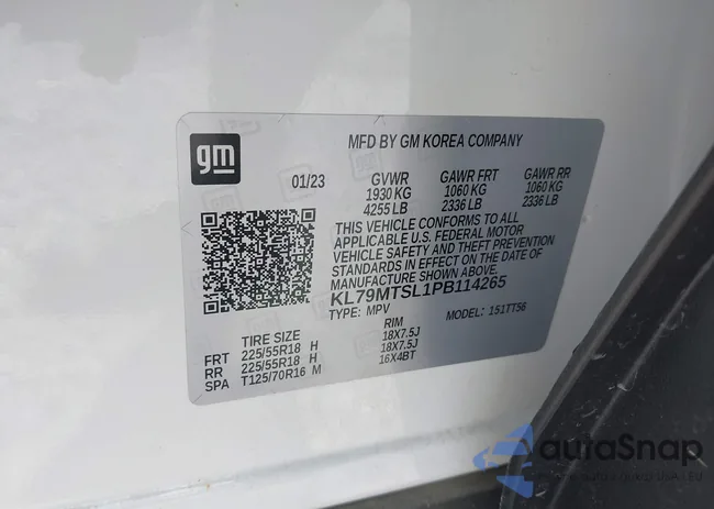 KL79MTSL1PB114265: 43017760