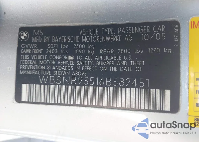 WBSNB93516B582451: 43017868